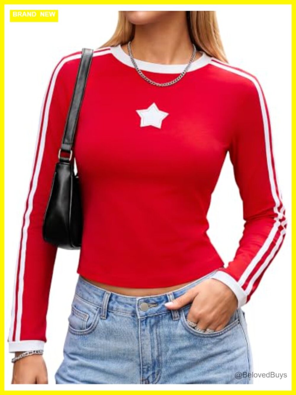 Womens Y2K Long Sleeve Slim Fit Going Out Baby Tee Top